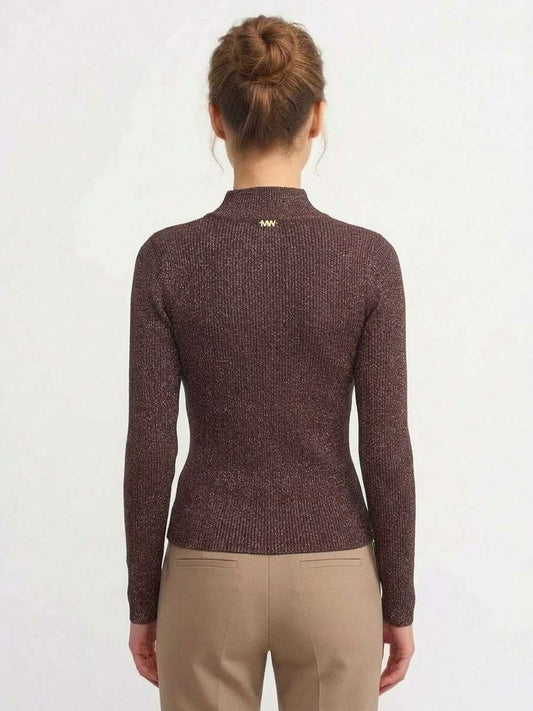 Maglia Donna Lupetto a Costine con Lurex – MARKUP