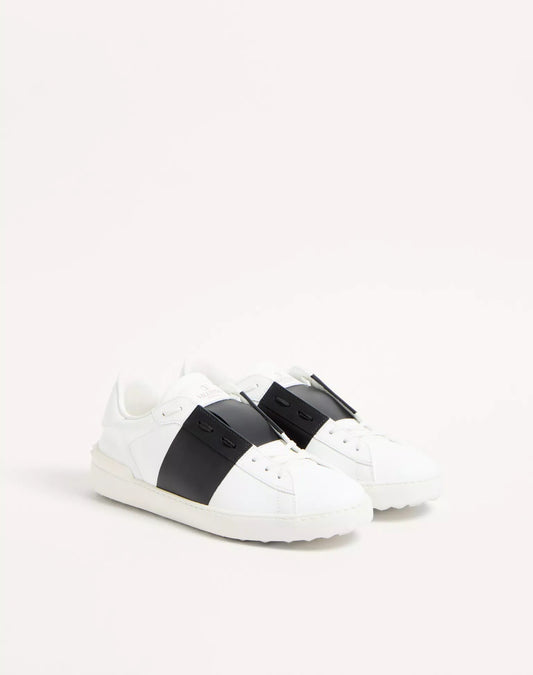 Sneaker Valentino Garavani Open in vitello bianco.