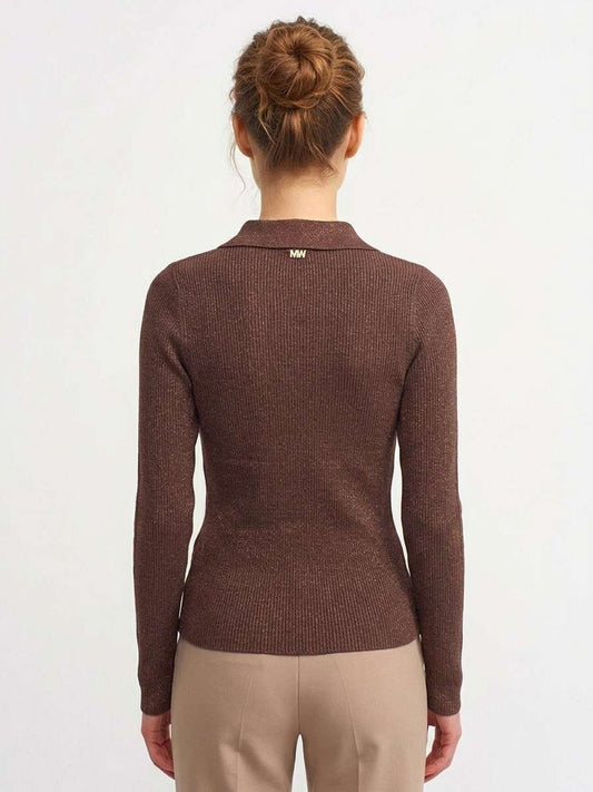 Polo in Maglia a Costine con Lurex – MARKUP Woman