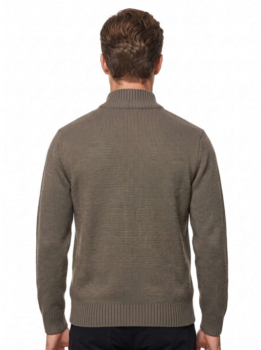 MU64 Cardigan Giacca Uomo in Maglia con Tasche Frontali