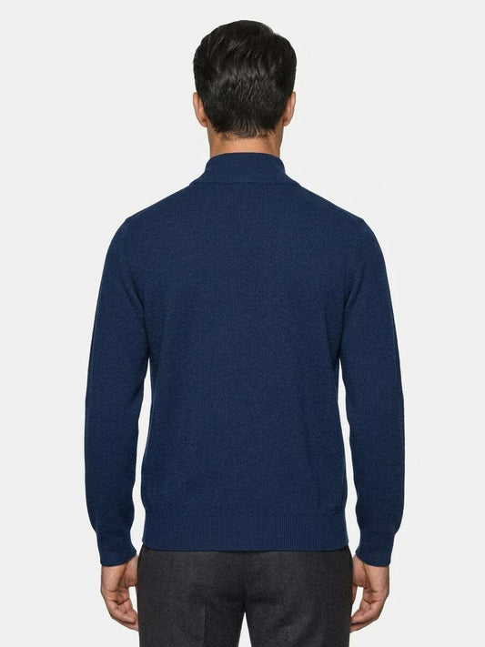 Cardigan Zip Intera in Maglia con Tasche