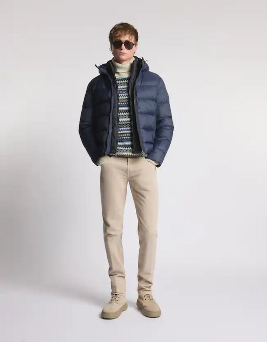 FAY Piumino Double Front in Popeline Calandrato