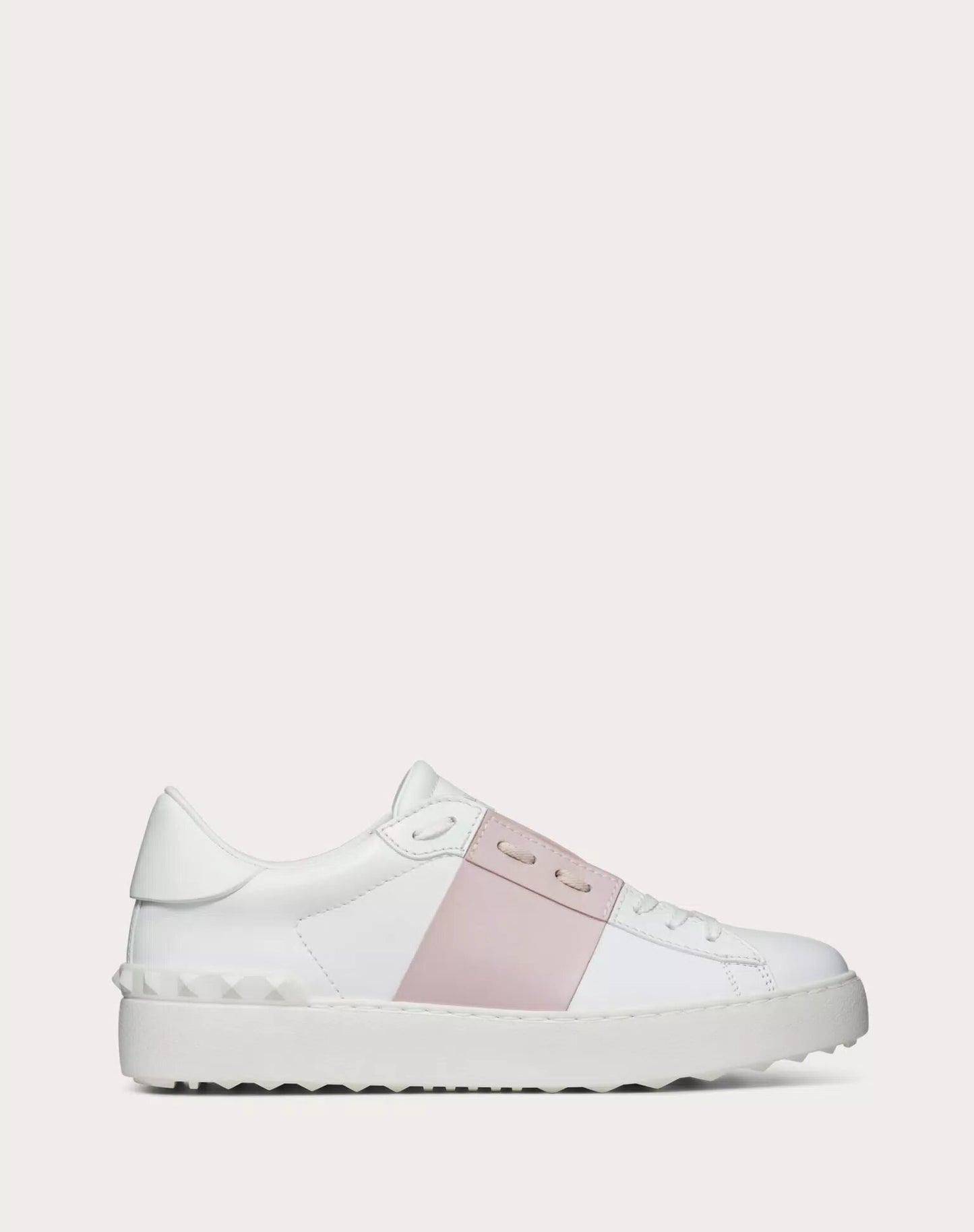 SNEAKER OPEN IN VITELLO COLORE: BIANCO/WATER ROSE