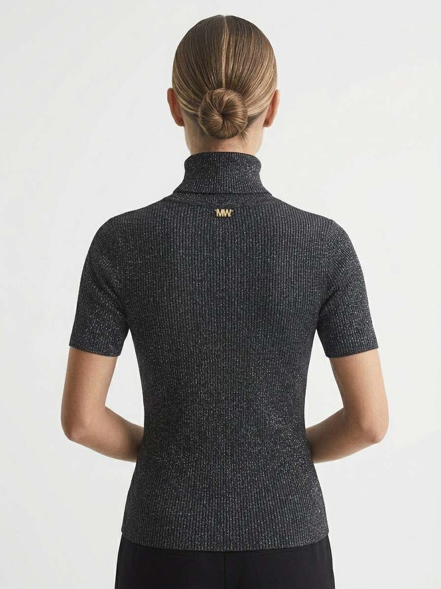 Lupetto a Maniche Corte in Maglia Lurex – MARKUP Woman