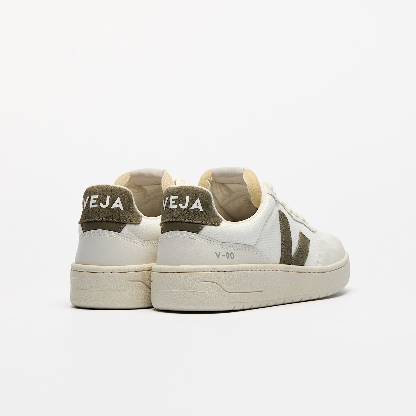 VEJA V-90 B-MESH WHITE KAKI