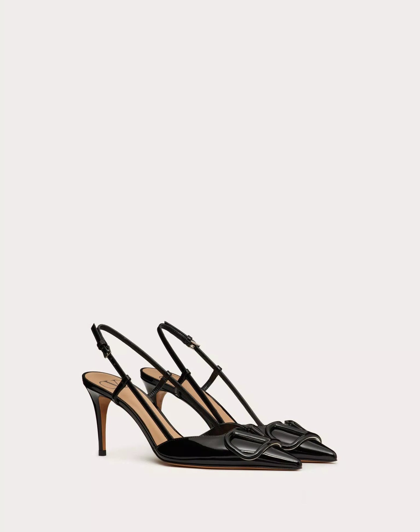 VALENTINO VLOGO SIGNATURE PATENT LEATHER SLINGBACK