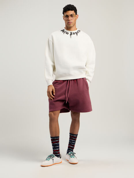 PALM ANGELS new Neck Logo Reg Crew Sweatshirt