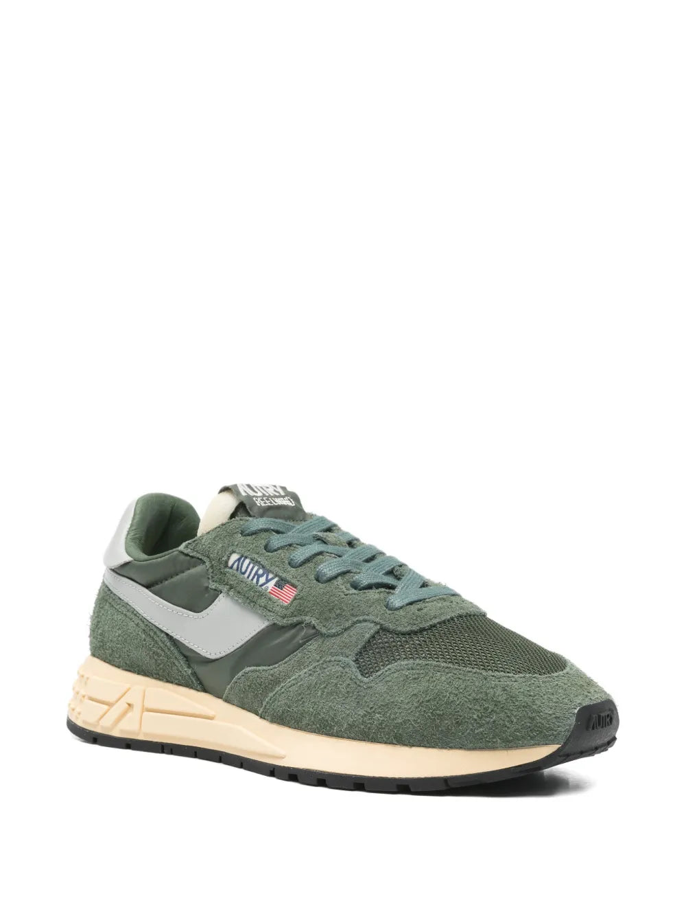 AUTRY SNEAKERS REELWIND LOW IN NYLON E SUEDE VERDE