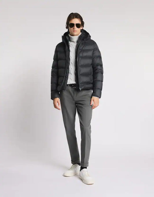 FAY Double Front Down Jacket in Carded Poplin