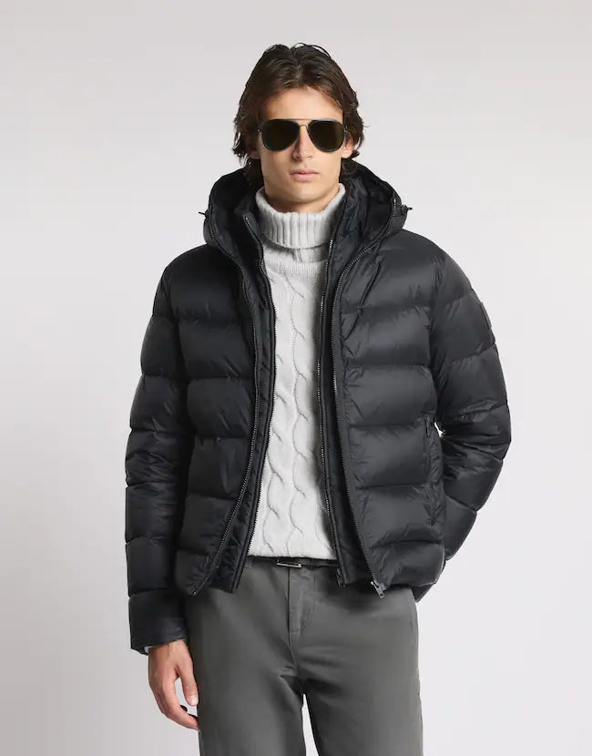 FAY Double Front Down Jacket in Carded Poplin