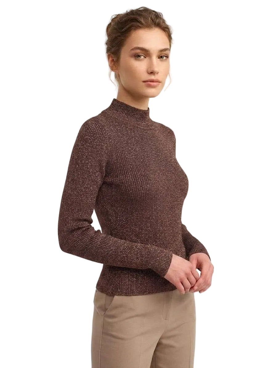 Maglia Donna Lupetto a Costine con Lurex – MARKUP