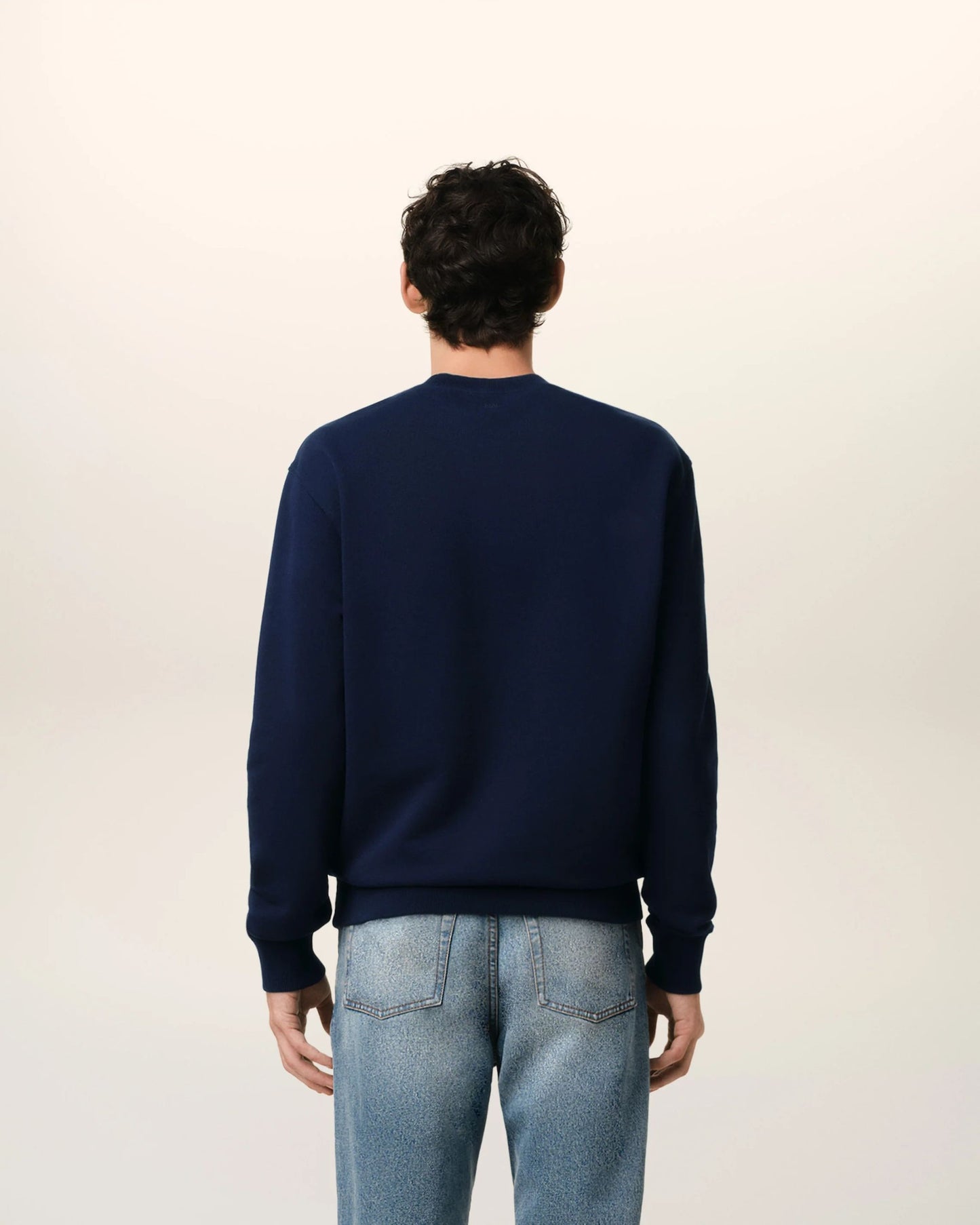 Felpa Ami de Coeur in cotone blu scuro