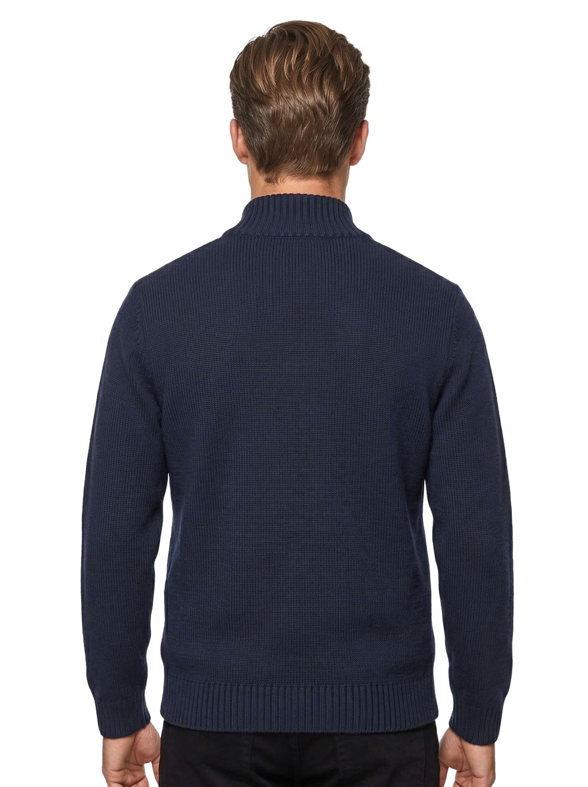 MU64 Cardigan Giacca Uomo in Maglia con Tasche Frontali