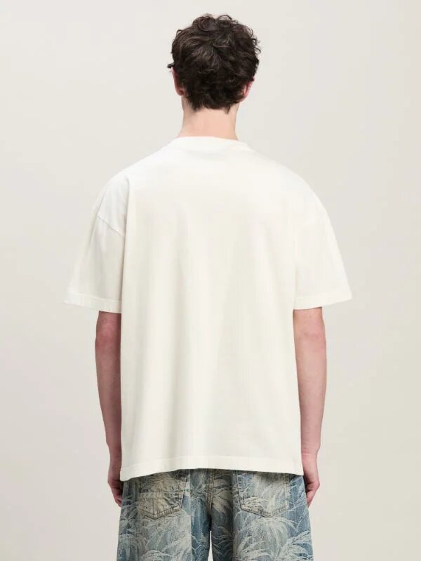 PALM ANGELS T-shirt neck logo bianca