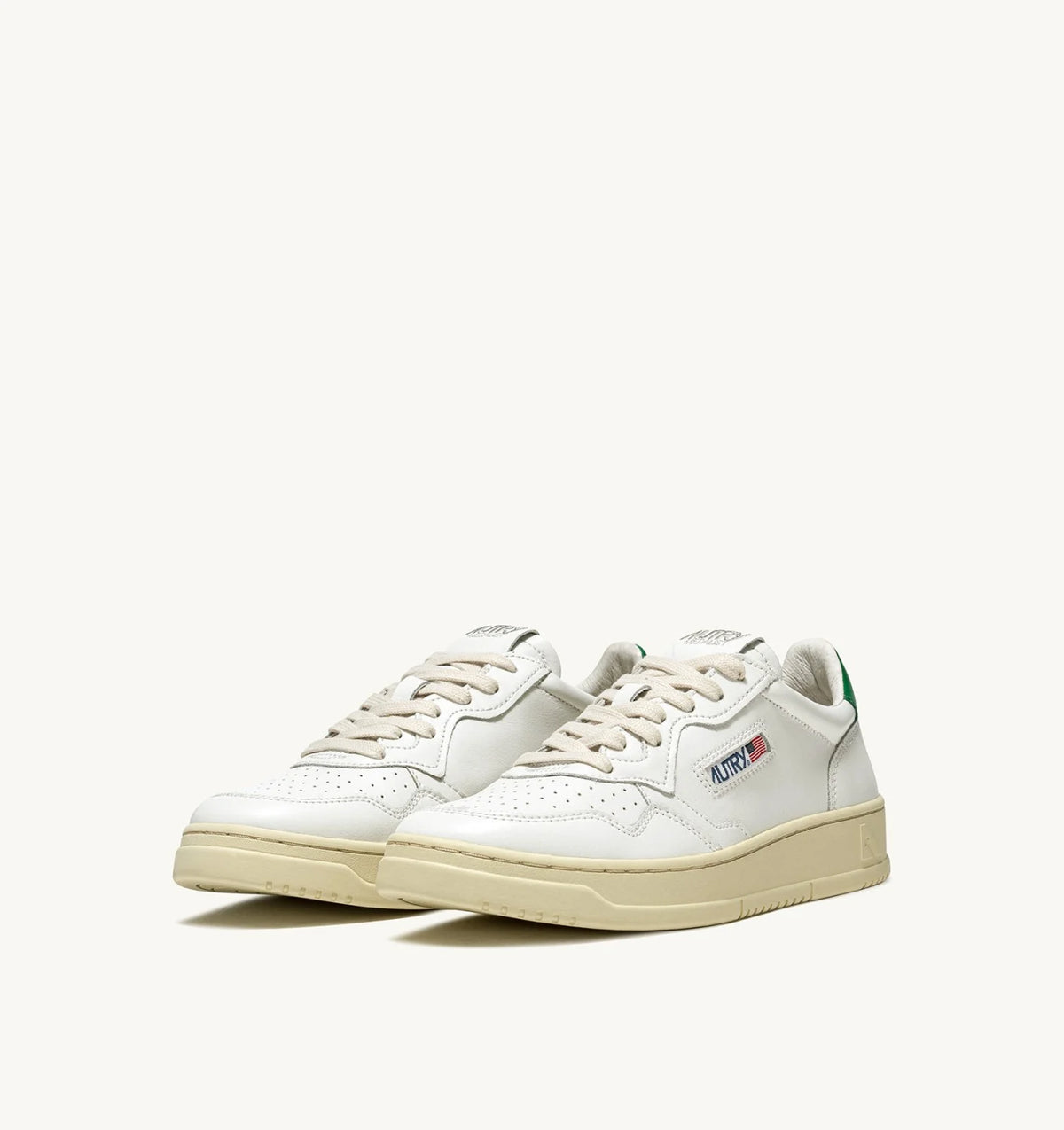 AUTRY SNEAKERS MEDALIST LOW IN PELLE BIANCA E VERDE