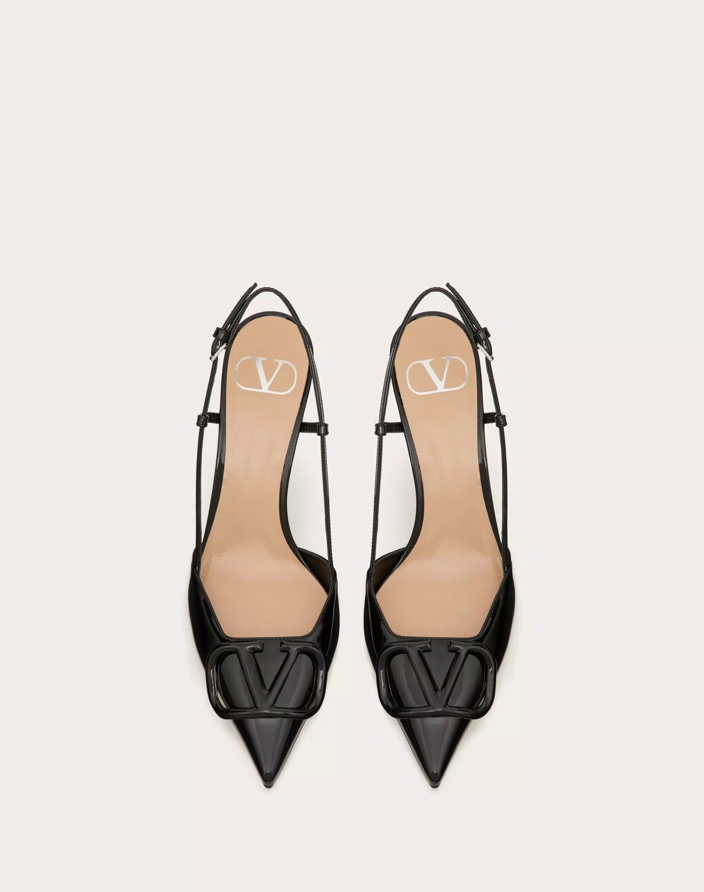 VALENTINO VLOGO SIGNATURE PATENT LEATHER SLINGBACK