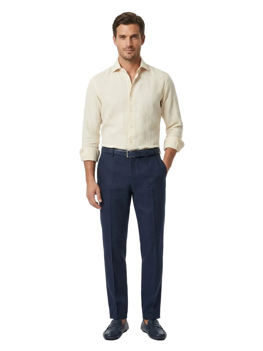 Pantaloni in puro lino MU64