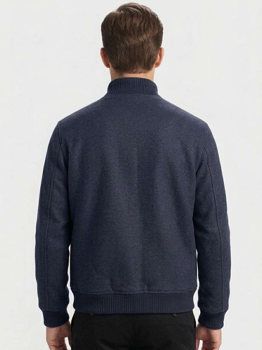 MARCO NILS Bomber Uomo in Misto Lana/Viscosa con Collo Alto