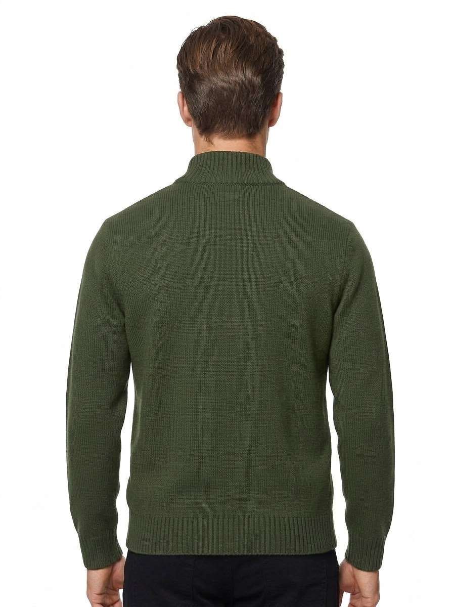 MU64 Cardigan Giacca Uomo in Maglia con Tasche Frontali
