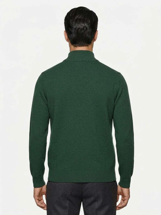 Cardigan Zip Intera in Maglia con Tasche
