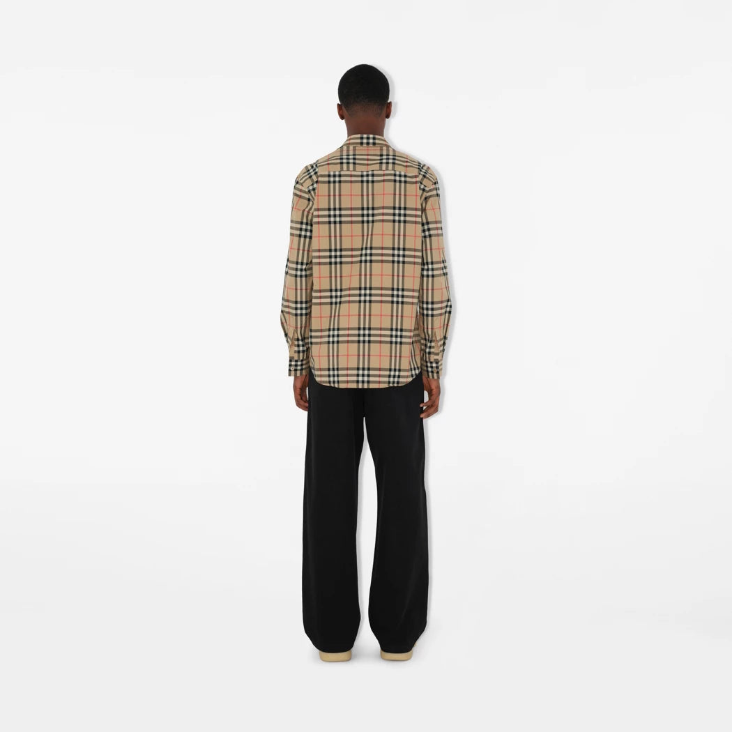 Burberry Camicia in cotone Check con vestibilità classica