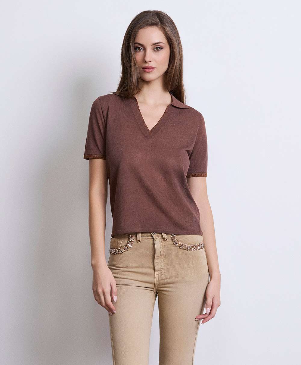 Polo profili lurex