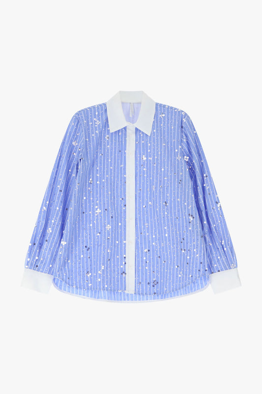 Camicia a righe con paillettes