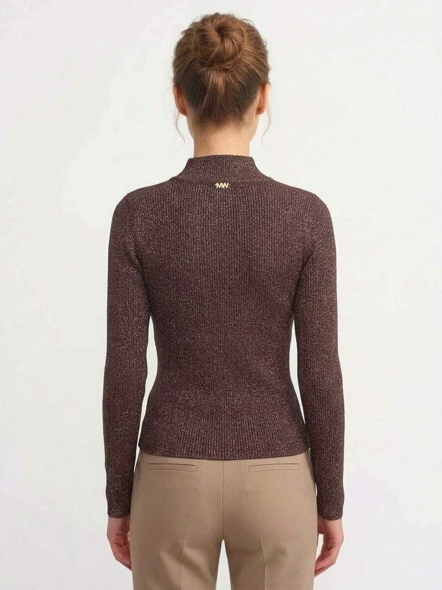 Maglia Donna Lupetto a Costine con Lurex – MARKUP