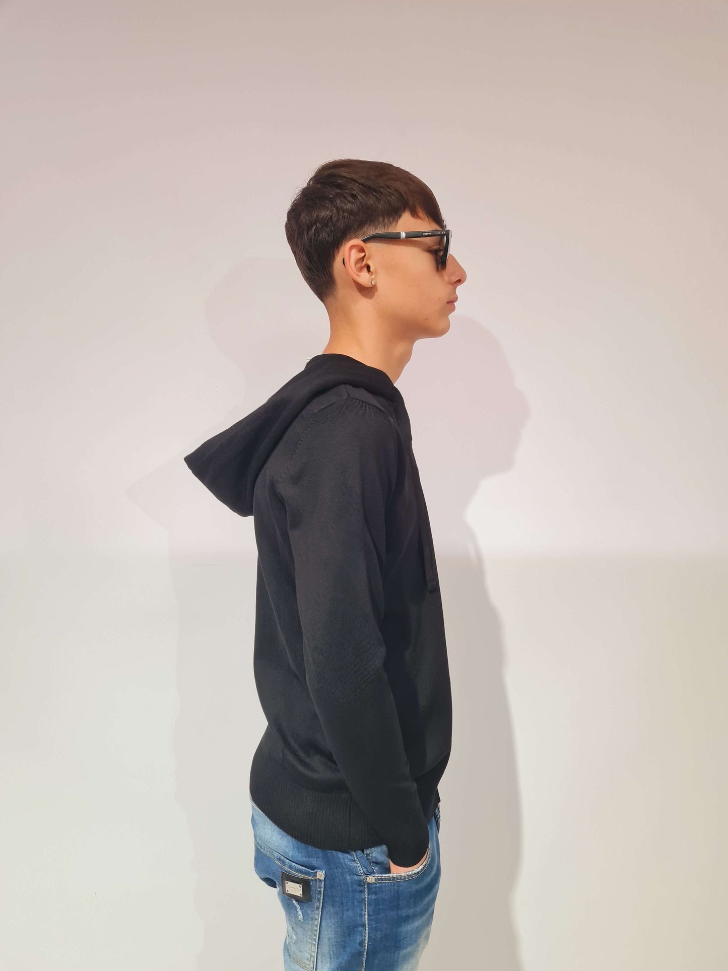 INNESCO MAGLIONE CARDIGAN CON CAPPUCCIO