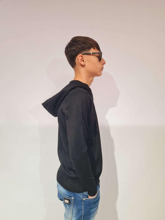 INNESCO MAGLIONE CARDIGAN CON CAPPUCCIO