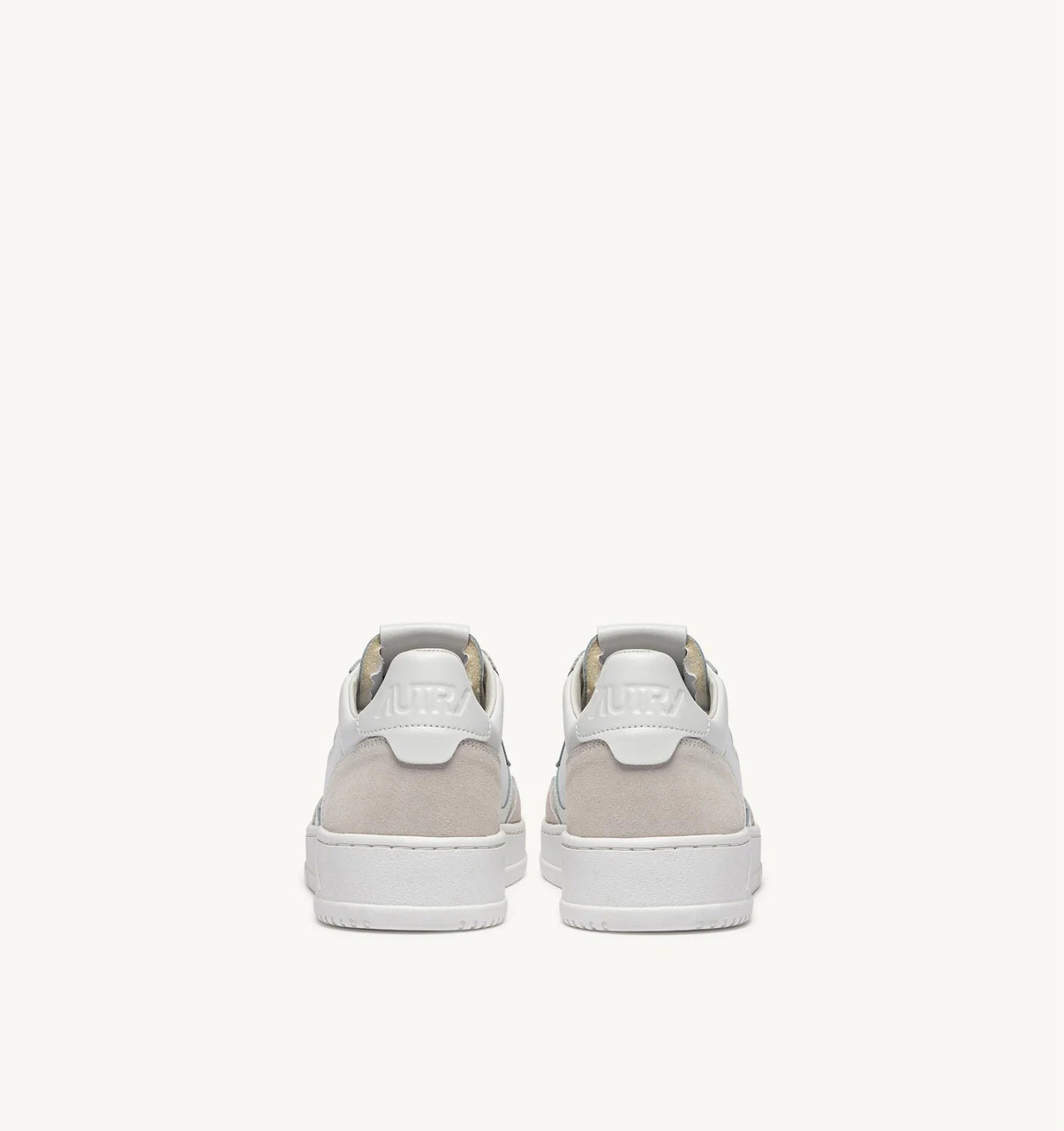 AUTRY SNEAKERS MEDALIST LOW IN SUEDE E PELLE BIANCA