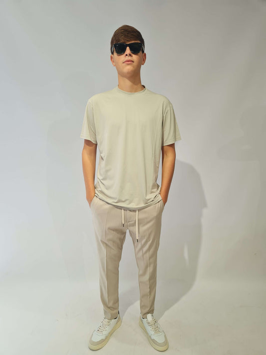 PANTALONE PRIME POLY CON MEZZO ELASTICO E LACCETTI