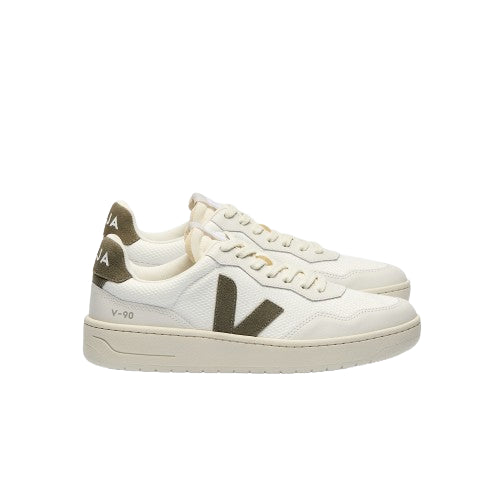 VEJA V-90 B-MESH WHITE KAKI
