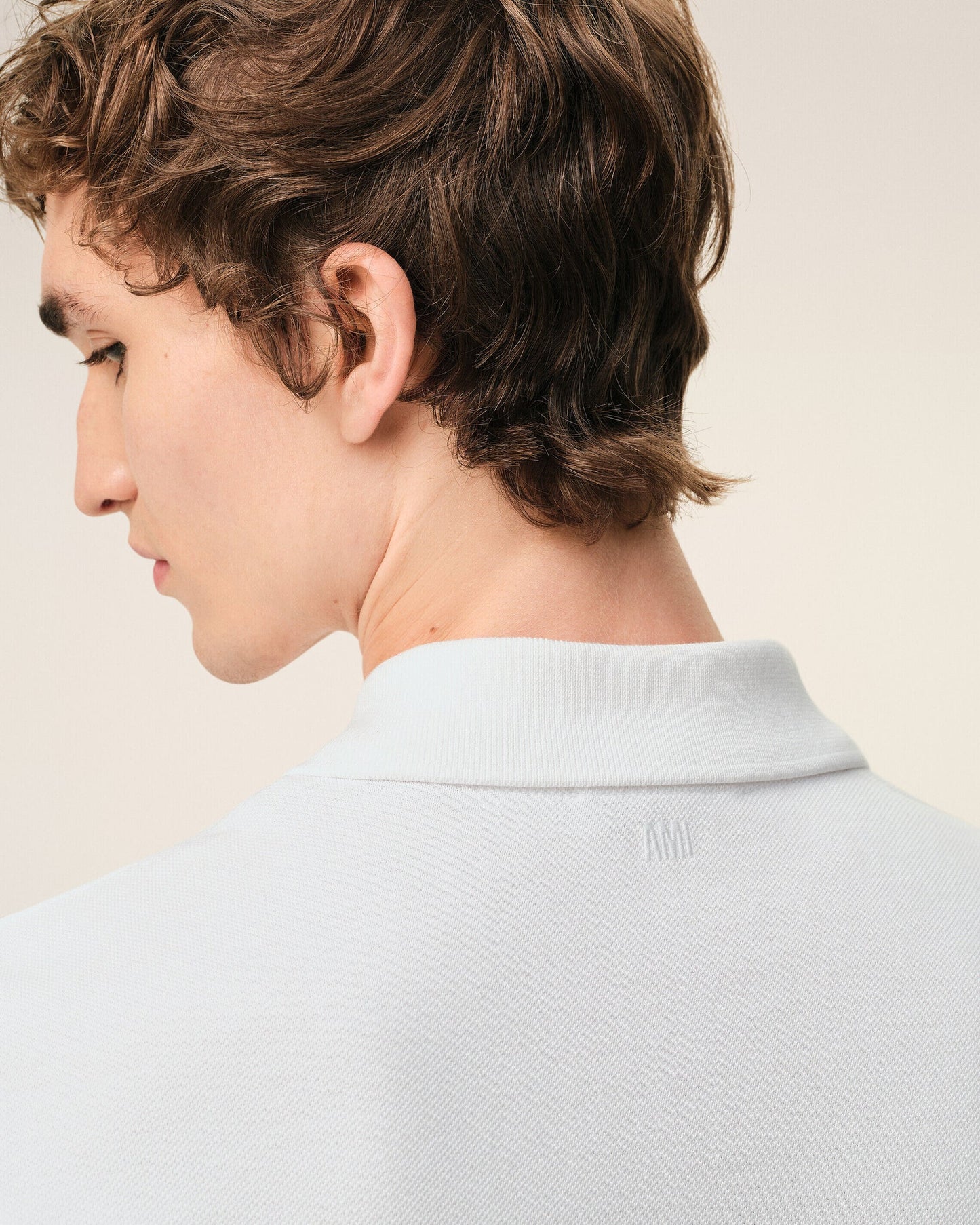 AMI White Cotton Short Sleeves Ami De Coeur Polo Shirt