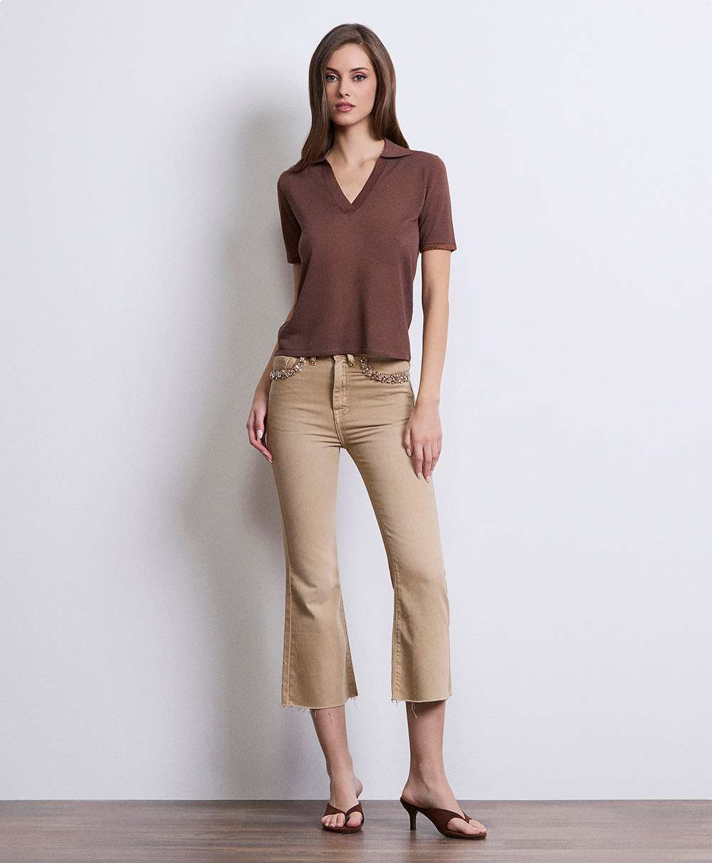 Polo profili lurex