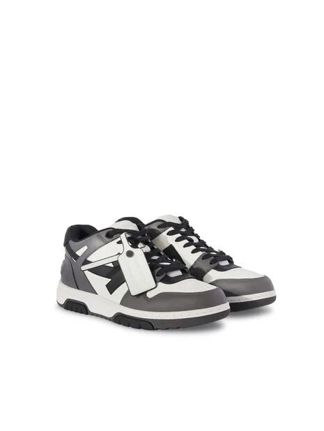 OFF WHITE Out Of Office Calf Leather DARK GREY - BLACK