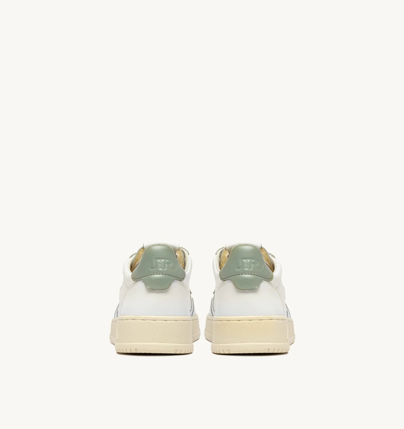 AUTRY SNEAKERS MEDALIST LOW IN PELLE BIANCA E SEA GREEN