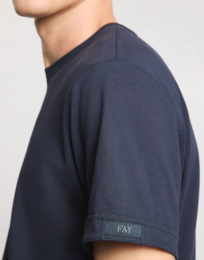 T-shirt Fay Regular Fit in Jersey di Cotone