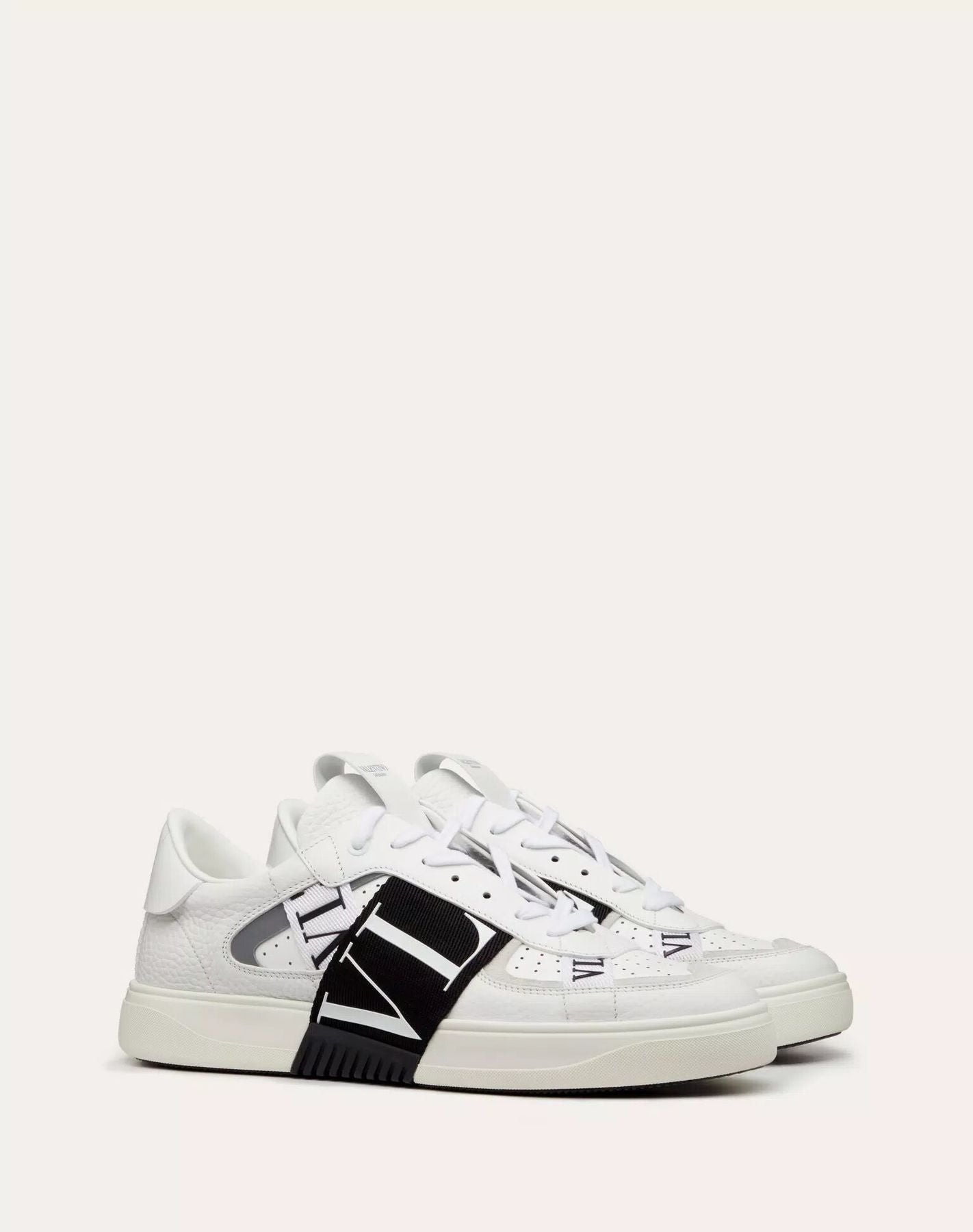 VALENTINO SNEAKER LOW-TOP VL7N IN VITELLO E NASTRI