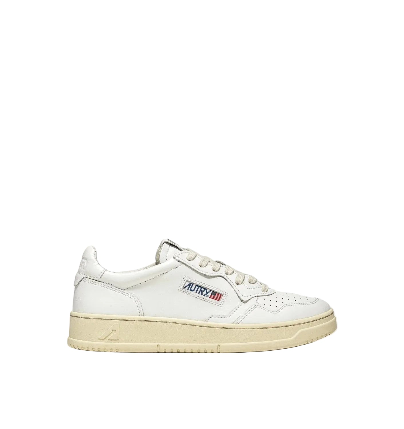 AUTRY SNEAKERS MEDALIST LOW IN PELLE BIANCA