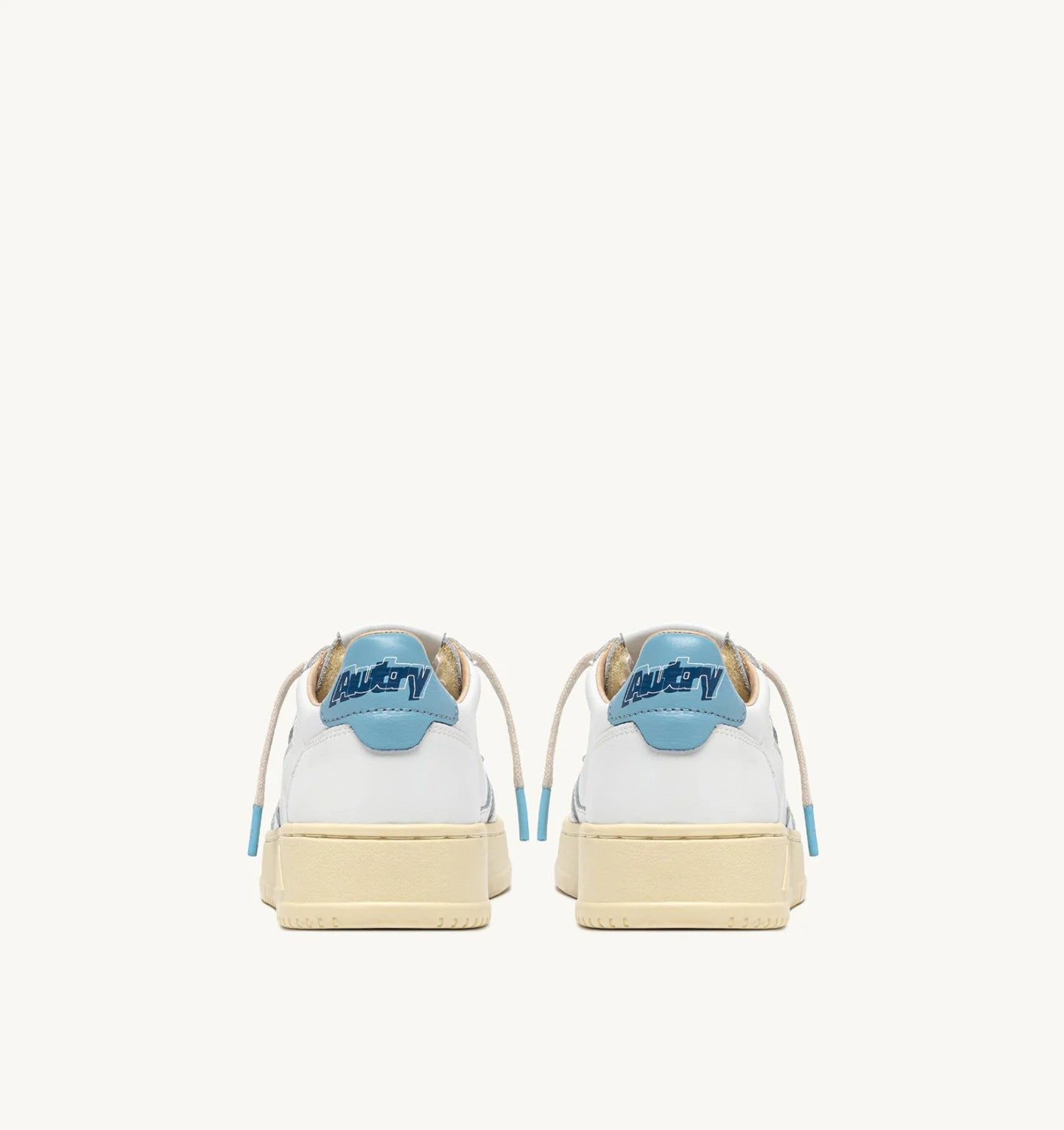 AUTRY SNEAKERS MEDALIST LOW IN PELLE BIANCA E FORGET ME NOT
