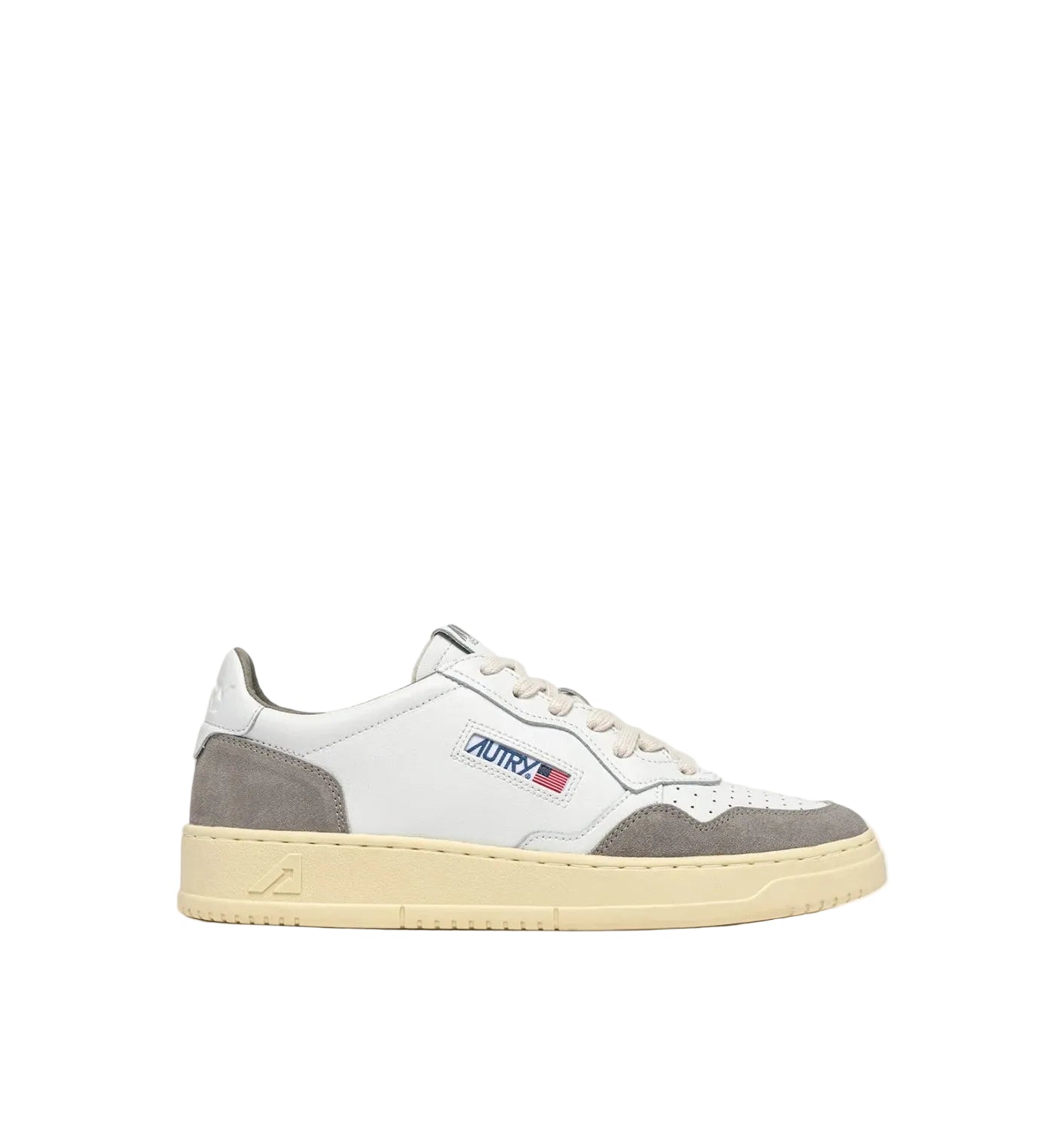 AUTRY SNEAKERS MEDALIST LOW IN PELLE BIANCA E SUEDE VAPOR
