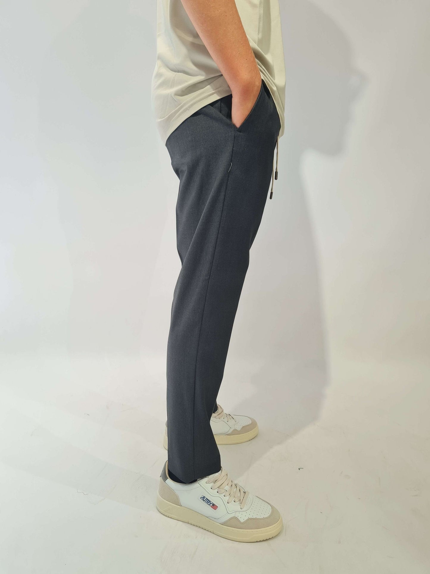 PANTALONE PRIME POLY CON MEZZO ELASTICO E LACCETTI
