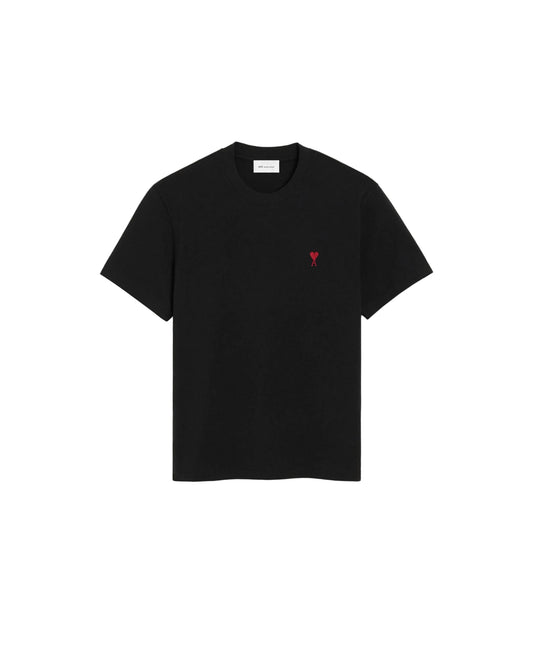T-shirt Ami de Cœur in cotone biologico nero
