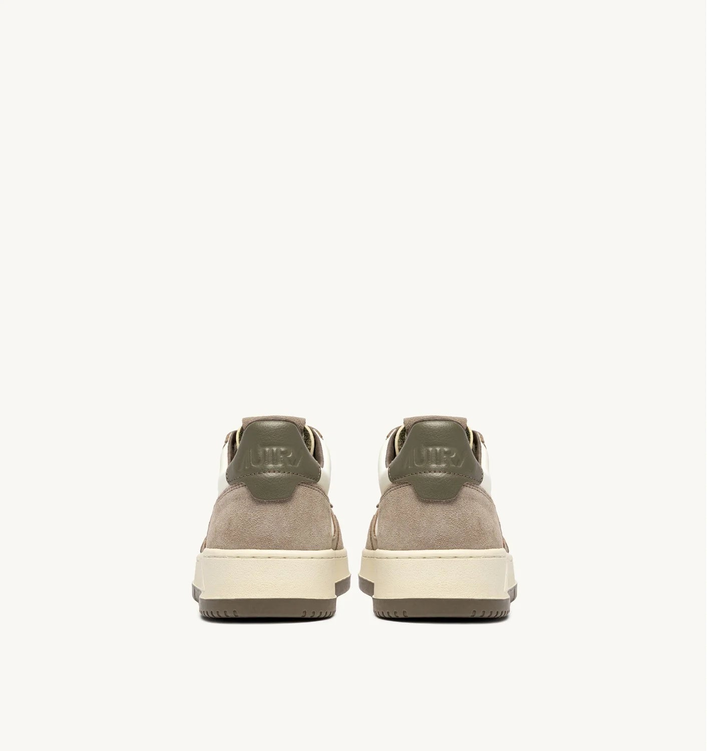 AUTRY SNEAKERS MEDALIST LOW IN PELLE E SUEDE COVERT GREEN E LICORICE