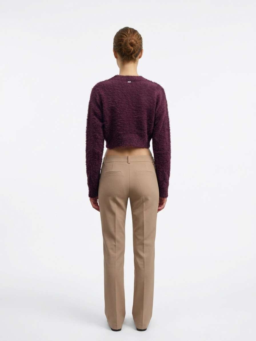 Cardigan Cropped con Bottone Gioiello – MARKUP Woman