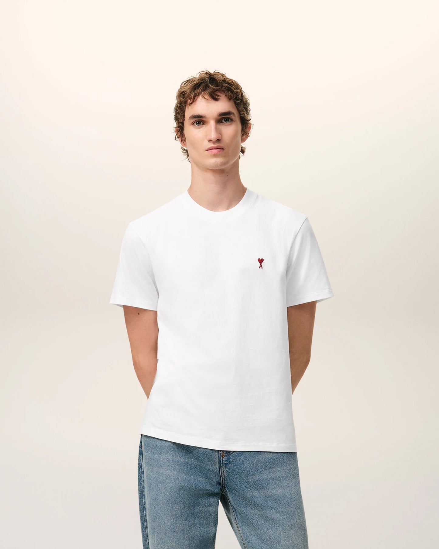 T-shirt Ami de Cœur in cotone biologico bianco