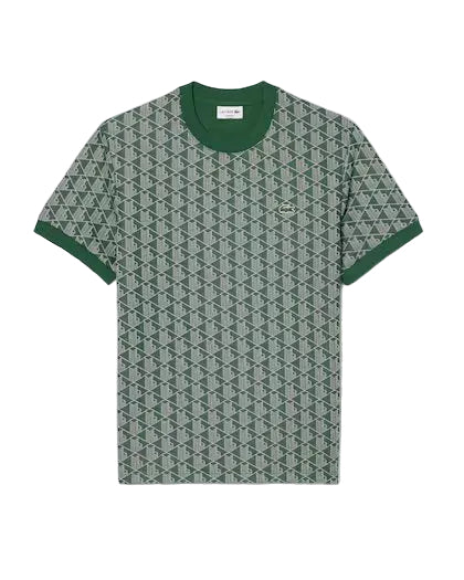 LACOSTE T-shirt Classic fit con monogramma jacquard