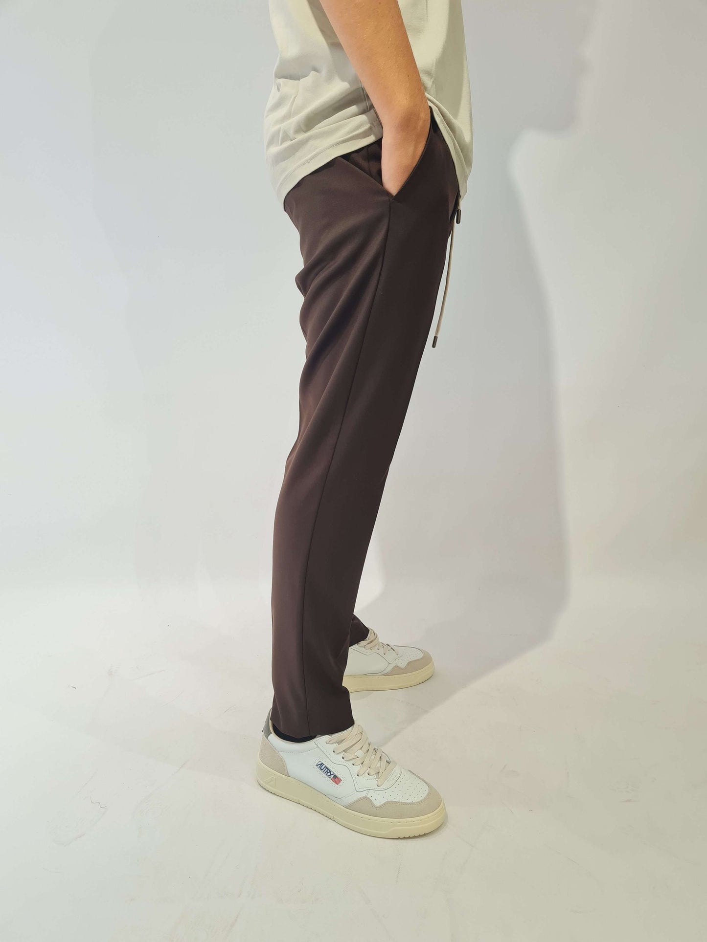 PANTALONE PRIME POLY CON MEZZO ELASTICO E LACCETTI