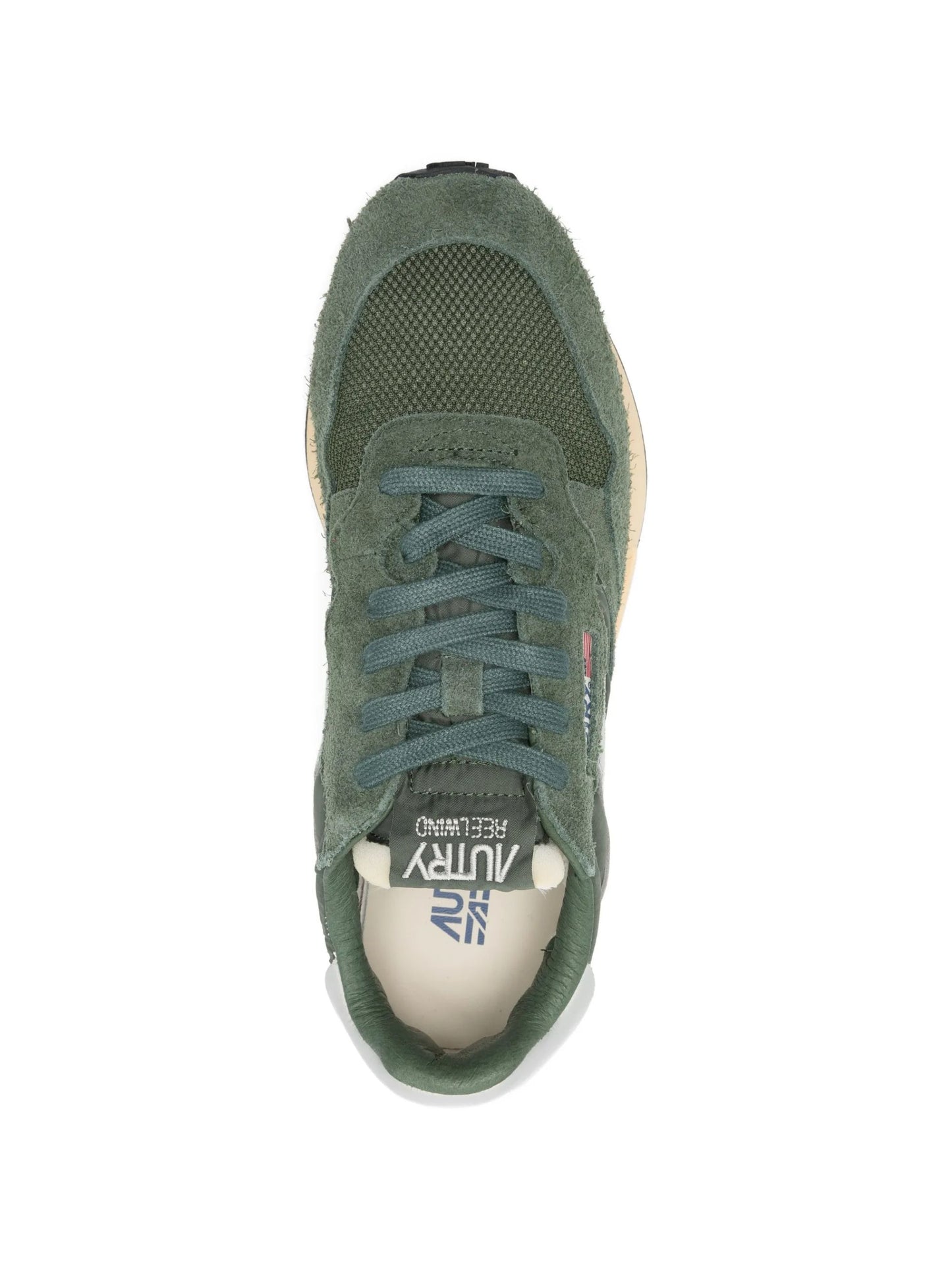 AUTRY SNEAKERS REELWIND LOW IN NYLON E SUEDE VERDE